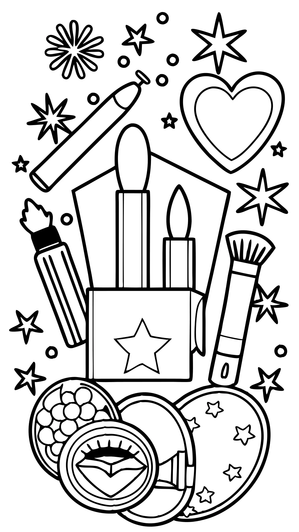 makeup coloring page